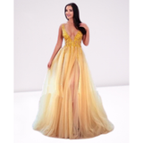Women's Long Chiffon Tulle Prom Dress - Dark Gray - Dress - 22W - Chiffon/Tulle - image 19