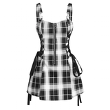 Funki Buys | Dresses | Women's Fairy Grunge Plaid Mini Dress