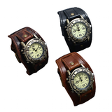 Men's Casual Roman Punk Retro Watch - Light Brown - Punk Watch - M - Stainless Steel / PU Leather - image 17
