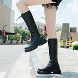 Funki Buys | Boots | Women's Knee-High Platform Lace Up Boot - White - Boots / 12 B / PU Leather - image 26