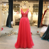 Women's Beaded  Evening Dress Tulle - Pink - Beaded Evening Dress - 22W - Polyester/Chiffon/Tulle - image 37