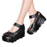 Women's Designer Leather Gothic Pumps - Black - Mary Janes - 9 B - Genuine Leather - image 36