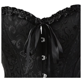 Women's Pretty Overbust Corset Bustier - Black - 819 / Front Clip / Corset - 7XL - Polyester - image 4