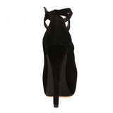 Women's Criss Cross Ankle Strap Platforms - Red - Suede / Stiletto Pumps - 46 B - Suede/PU Leather - image 17