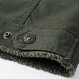 Men's Military Warm Winter Fleece Jacket - Khaki - Military Style Jacket - 8XL(110-120Kg) - Polyester Cotton - image 8