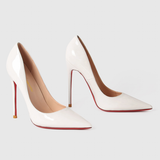 Women's Luxury Red Soles Stiletto Pumps - Beige - 2 / 8cm Stiletto - 46 B - PU Leather - image 25