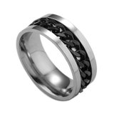 Men's Moveable Ring Stainless Steel Ring - Silver - Spinner Anxiety Ring - 11 - Titanium - image 2