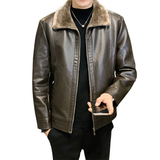 Men's Luxury Faux Leather Winter Jacket - Yellow/Brown - Men's Fashion Jacket - 5XL - PU Leather - image 2