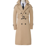 Men's Long Windbreaker Trench Coat - Ivory - Long Trench Coat - 9XL - Polyester - image 12