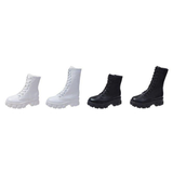 Funki Buys | Boots | Women's Lace-up Chunky Combat Boots - Black - Ankle / With Plush Inner / 43 B / PU Leather - image 18