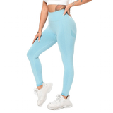 Women's High Waist Yoga Pants Leggings - Dark Gray - Fitness Pants - XL - Spandex Polyester - image 31