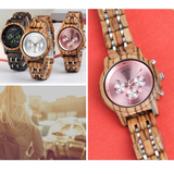 Men's Women's Elegant Wood Watches - Pink - Quartz Watch - Medium - Wood - image 6
