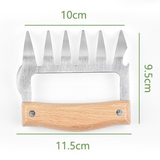 Meat Shredding Tools Forks Claws - Beige - 1 - Meat Bear Claws - 2 Pcs - Medium - Stainless Steel - image 4