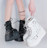 Women's New Gothic Style Platform Boots - Black - 1 - Patent - Boots - 10 B - PU Leather - image 9