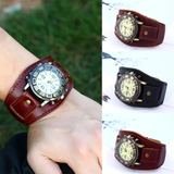Men's Casual Roman Punk Retro Watch - Light Brown - Punk Watch - M - Stainless Steel / PU Leather - image 13