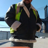 Men's Warm Faux Fur and Leather Jacket - Apricot - Faux Leather Jacket - 5XL - PU Leather Fleece - image 21