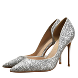 Women's Elegant Glitter Wedding Shoes - Black - Glitter Wedding Heels - 43 B - PU Leather - image 39