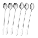 Stainless Steel Long Coffee Spoons 6Pcs - Silver - 6pcs - Pointed Head - Large - Stainless Steel - image 1