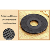 Japanese Teapot Pad Cast Iron Pot Holder - Black - 1 / Pad A / Trivet - Medium - Cast Iron - image 3