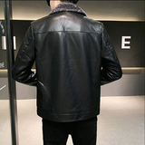 Men's Luxury Faux Leather Winter Jacket - Yellow/Brown - Men's Fashion Jacket - 5XL - PU Leather - image 30