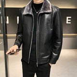 Men's Luxury Faux Leather Winter Jacket - Yellow/Brown - Men's Fashion Jacket - 5XL - PU Leather - image 28