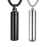 Funki Buys | Cremation Urn Necklaces | Unisex Ope... - Silver - Memorial Urn Necklace / Stainless Steel / One Size - image 21