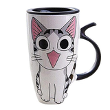 Large 20oz Ceramic Cat Mug + Spoon Lid - White - Pattern 1 / Cat Mug - 20oz - Porcelain - image 34