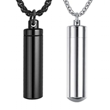 Funki Buys | Cremation Urn Necklaces | Unisex Open... - Silver - Memorial Urn Necklace / Stainless Steel / One Size - image 1