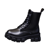 Funki Buys | Boots | Women's Lace-up Chunky Combat Boots - Black - Ankle / With Plush Inner / 43 B / PU Leather - image 35
