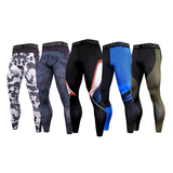 Men's Compression Running Cycling Tights - Green - KC215 / Fitness Pants - XXXL - Polyester Spandex - image 20