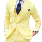 Men's 3 Pcs Formal Grooms Suit Slim Fit - Burgundy - 3 Pcs Suit - 6XL - Polyester - image 30