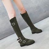 Women's Plush Knee High Boots - Brown - Knee High Boots - 11 B - PU Suede Leather - image 34