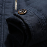Men's Long Warm Fleece Winter Parkas - Blue - Fleece Parka - 6XL - Polyester Cotton - image 8