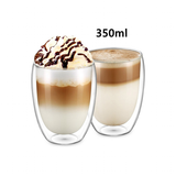 Glass Double Wall Borosilicate Mug Sets - Clear - 250ML 2PCS Coffee Cup Set - Borosilicate Glass - image 11