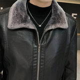 Men's Luxury Faux Leather Winter Jacket - Yellow/Brown - Men's Fashion Jacket - 5XL - PU Leather - image 31