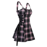 Women's Fairy Grunge Plaid Mini Dress - White - Mini Dress - XXXL - Polyester - image 35