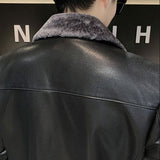 Men's Luxury Faux Leather Winter Jacket - Yellow/Brown - Men's Fashion Jacket - 5XL - PU Leather - image 33
