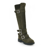 Women's Plush Knee High Boots - Brown - Knee High Boots - 11 B - PU Suede Leather - image 38