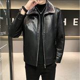 Men's Luxury Faux Leather Winter Jacket - Yellow/Brown - Men's Fashion Jacket - 5XL - PU Leather - image 27