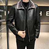 Men's Luxury Faux Leather Winter Jacket - Yellow/Brown - Men's Fashion Jacket - 5XL - PU Leather - image 24