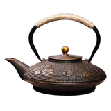 Cherry Blossoms Cast Iron Tea Kettle - Brown - 3 / Cherry Blossom Gold / Teapot - Medium - Cast Iron - image 20