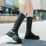 Funki Buys | Boots | Women's Knee-High Platform Lace Up Boot - White - Boots / 12 B / PU Leather - image 23