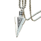 Funki Buys | Cremation Urn Necklaces | Arrowhead Ashes Urn - Silver - Urn Necklace / Stainless Steel / Medium - image 1