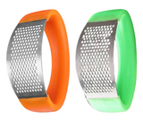 Stainless Steel Garlic Crusher - Orange - Garlic Press - 4.33 x 2.95 x 0.77" - Stainless Steel - image 1