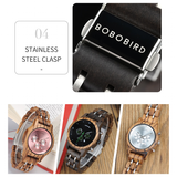Men's Women's Elegant Wood Watches - Pink - Quartz Watch - Medium - Wood - image 15
