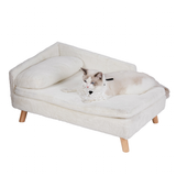 Luxury Dog Cat Raised Chaise Lounge - White - 1 / Chase Pet Lounge / Medium - Plush - image 12