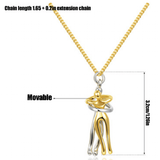 Unisex Hugging Pendant Necklace - Silver - Hug Necklace - Small - Alloy - image 9