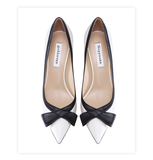 Women's Faux Leather Bow Knot Stilettos - Apricot - 1 / Suede / 12cm - 45 B - PU Leather - image 24