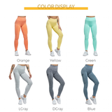 Women's High Waist Soft Smile Yoga Pants - Blue - Fitness Leggings - XXL - Polyester Spandex - image 49