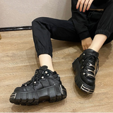 Women's Gothic Punk Platform Sneakers - Black - 1 /  No Plush / Punk Shoes - 44 B - PU Leather - image 9